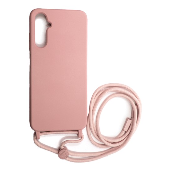 Silicone Case with String for Samsung Galaxy A05s Pink